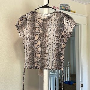 snakeskin see through top